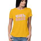 Women's Girl Boss Design Printed T-Shirt