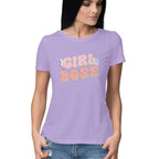 Women's Girl Boss Design Printed T-Shirt