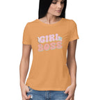 Women's Girl Boss Design Printed T-Shirt