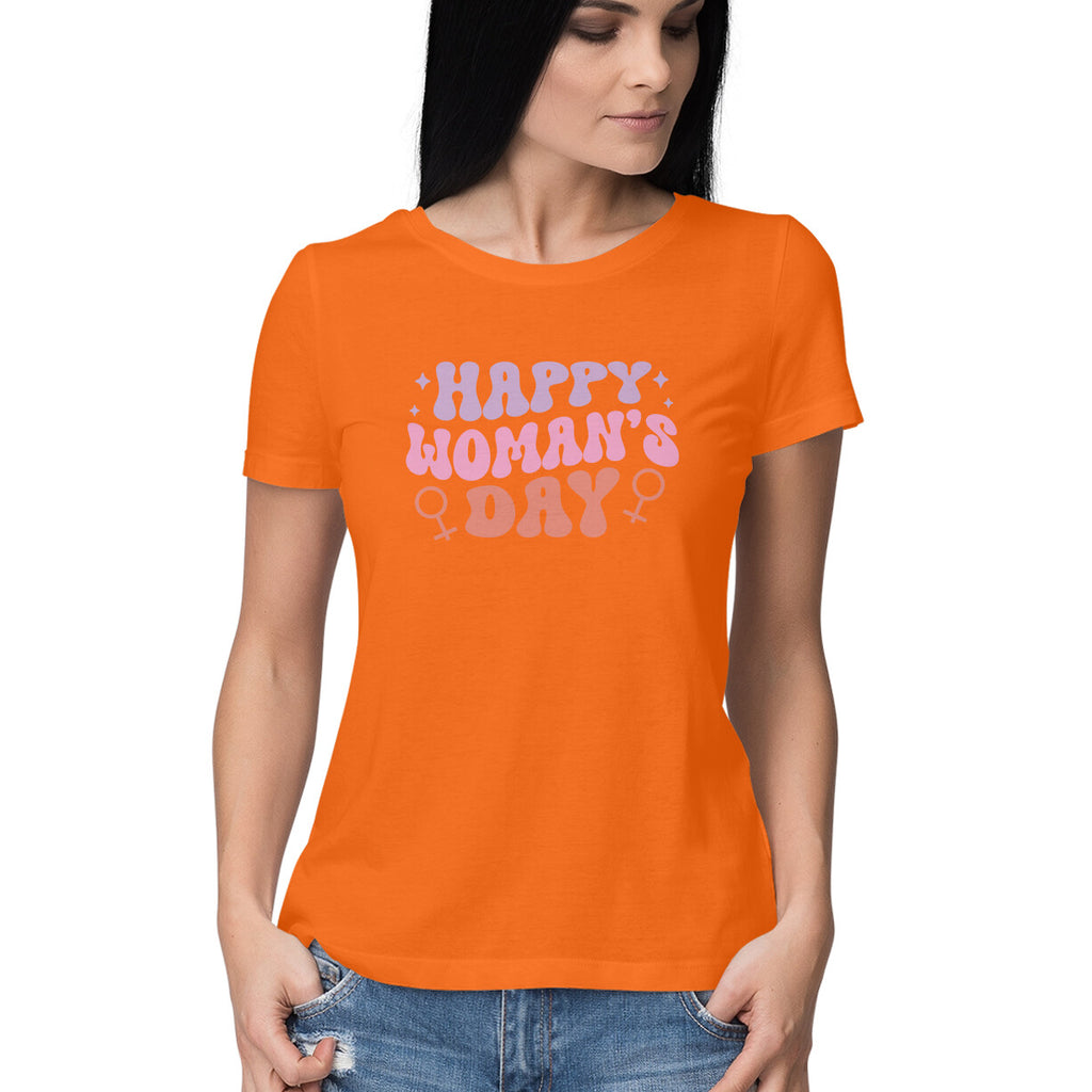 Women's Happy Womens Day Design Printed T-Shirt