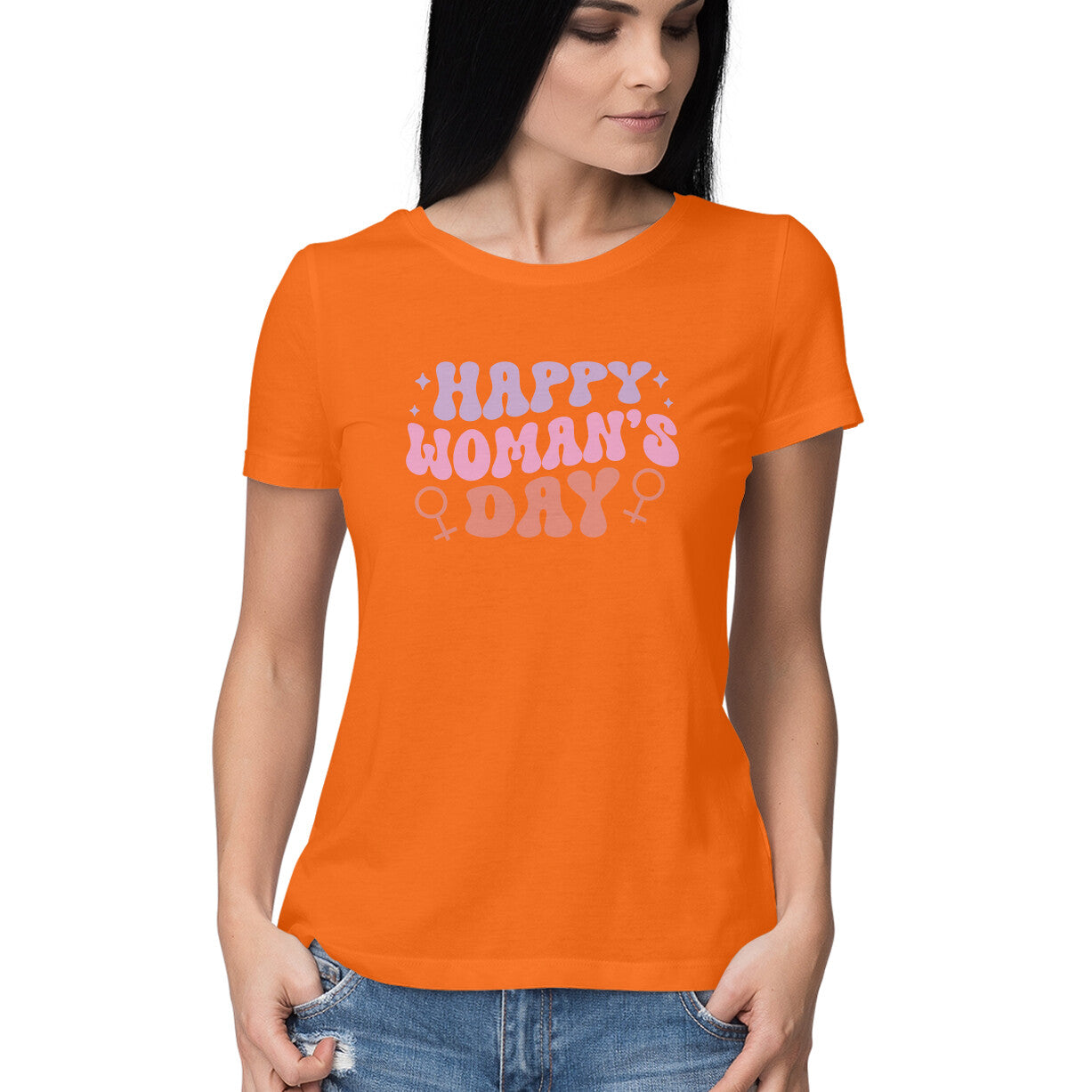 Women's Happy Womens Day Design Printed T-Shirt
