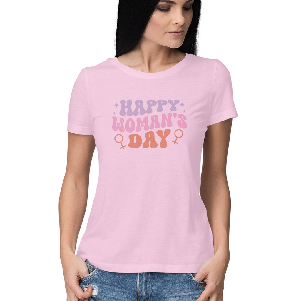 Women's Happy Womens Day Design Printed T-Shirt