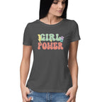 Women's Girl Power Design Printed T-Shirt