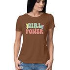 Women's Girl Power Design Printed T-Shirt