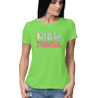 Women's Girl Power Design Printed T-Shirt