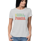 Women's Girl Power Design Printed T-Shirt