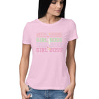 Women's Girl Boss Design Printed T-Shirt