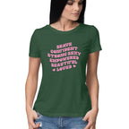 Women's Brave Confident Design Printed T-Shirt