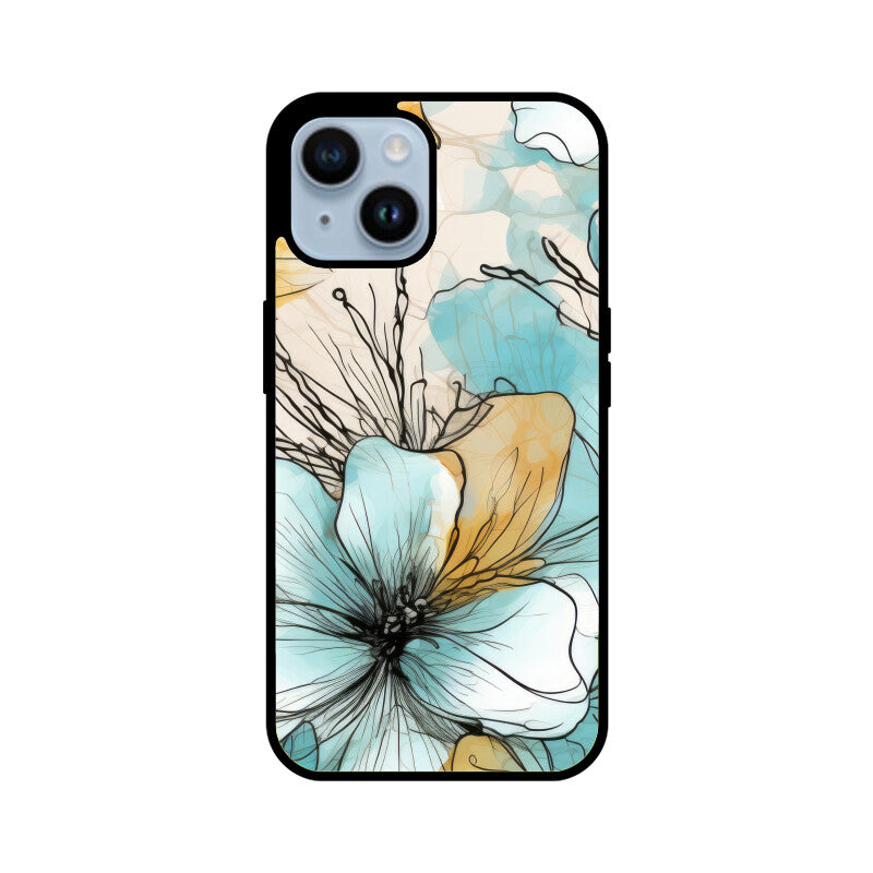 Alcohol Ink Flowers Graphics Printed Glass Phone Cases from Creativeya
