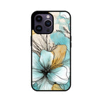 Alcohol Ink Flowers Graphics Printed Glass Phone Cases from Creativeya