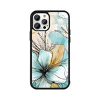 Alcohol Ink Flowers Graphics Printed Glass Phone Cases from Creativeya