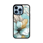 Alcohol Ink Flowers Graphics Printed Glass Phone Cases from Creativeya