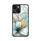Alcohol Ink Flowers Graphics Printed Glass Phone Cases from Creativeya