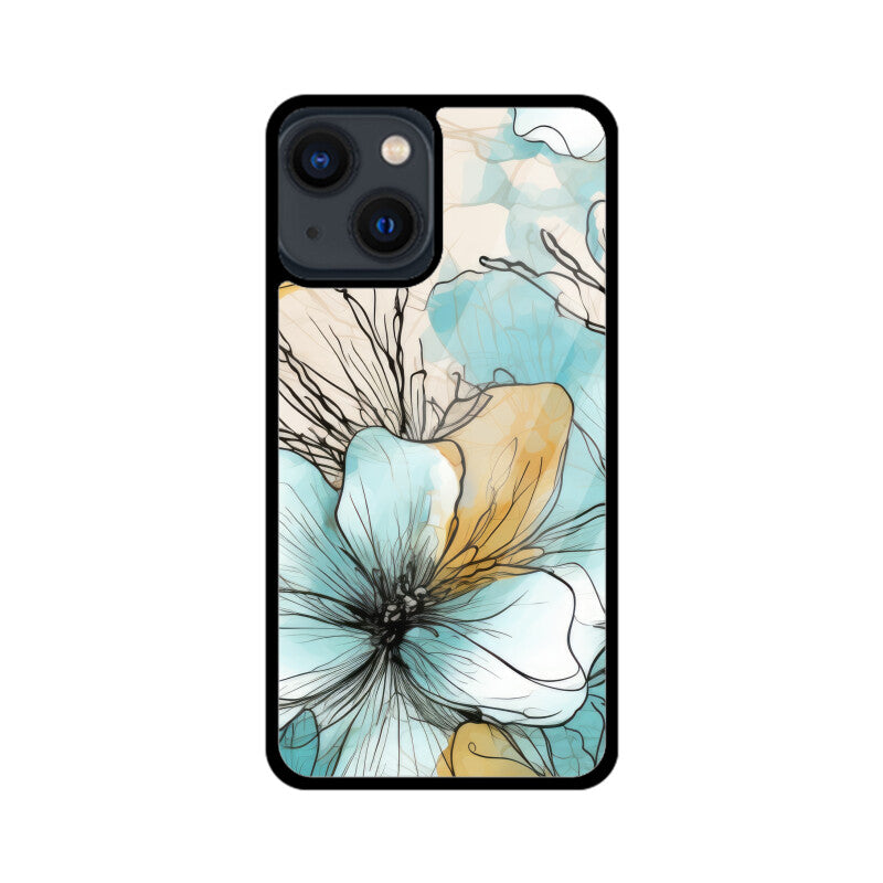 Alcohol Ink Flowers Graphics Printed Glass Phone Cases from Creativeya