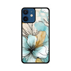 Alcohol Ink Flowers Graphics Printed Glass Phone Cases from Creativeya