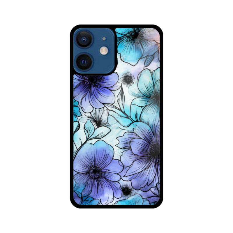Alcohol Ink Flowers Graphics Printed Glass Phone Cases from Creativeya Secondary image