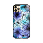 Alcohol Ink Flowers Graphics Printed Glass Phone Cases from Creativeya