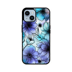 Alcohol Ink Flowers Graphics Printed Glass Phone Cases from Creativeya