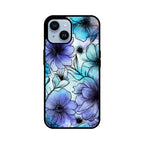 Alcohol Ink Flowers Graphics Printed Glass Phone Cases from Creativeya
