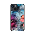 Alcohol Ink Flowers Graphics Printed Glass Phone Cases from Creativeya