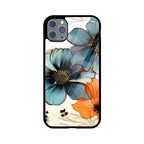 Alcohol Ink Flowers Graphics Printed Glass Phone Cases from Creativeya