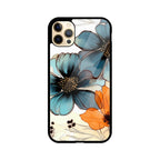 Alcohol Ink Flowers Graphics Printed Glass Phone Cases from Creativeya
