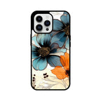 Alcohol Ink Flowers Graphics Printed Glass Phone Cases from Creativeya