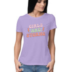 Women's Girls Are Strong Design Printed T-Shirt