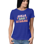 Women's Girls Are Strong Design Printed T-Shirt