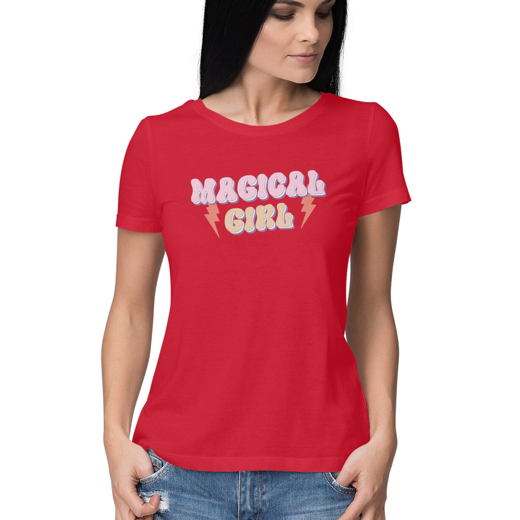 Women's Magical Girl Design Printed T-Shirt