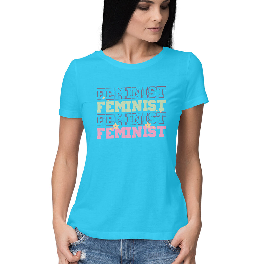 Women's Feminist Design Printed T-Shirt