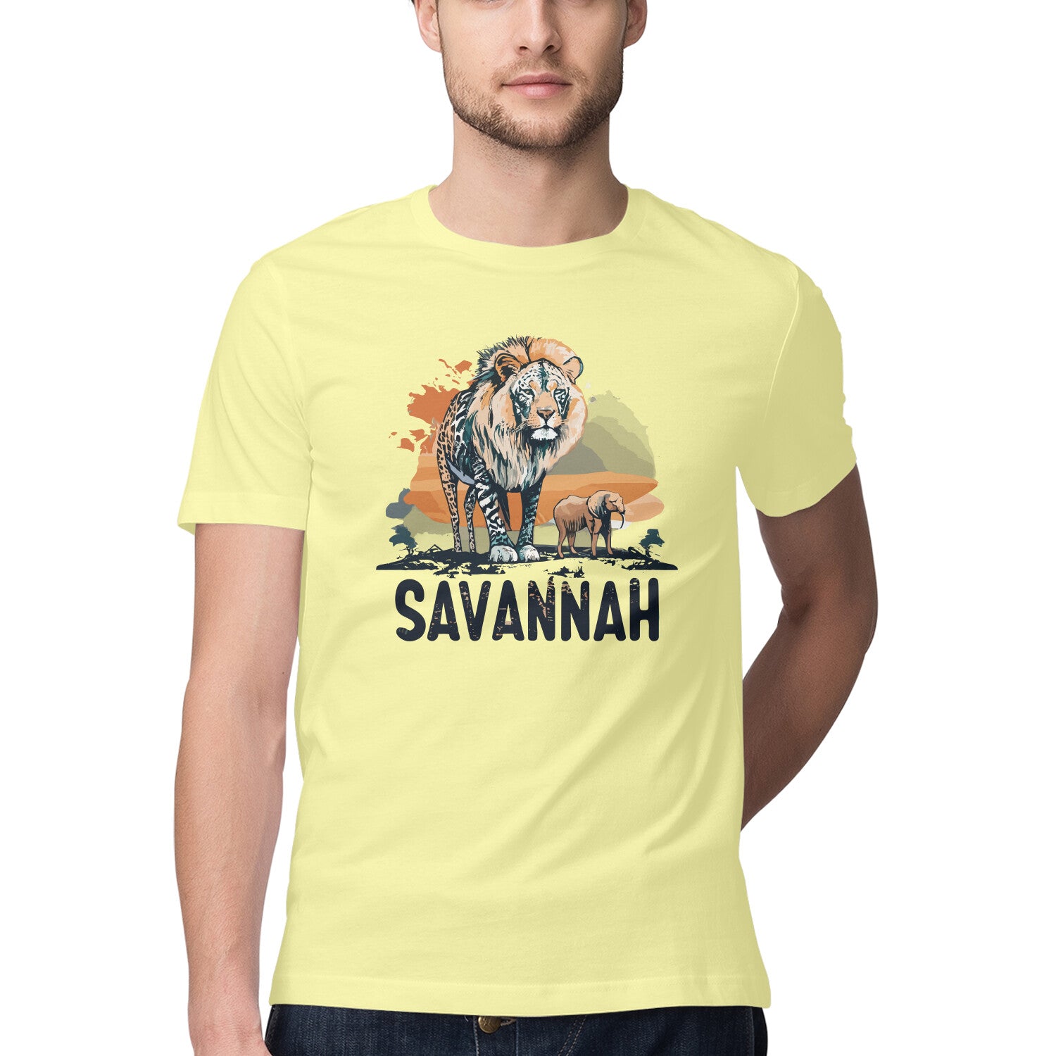 Men's Savannah Design Printed T-Shirt