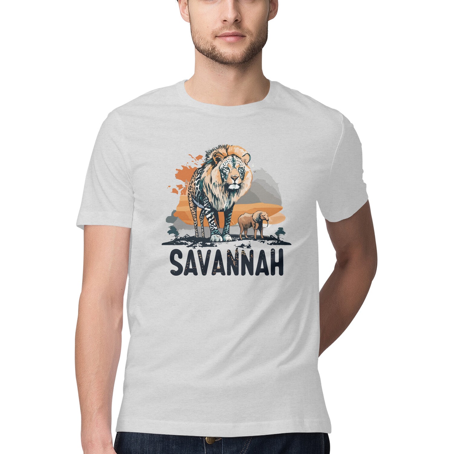 Men's Savannah Design Printed T-Shirt