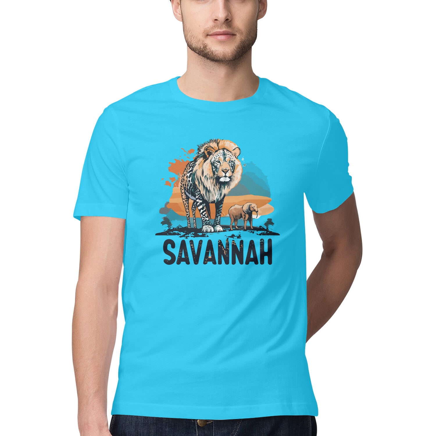Men's Savannah Design Printed T-Shirt