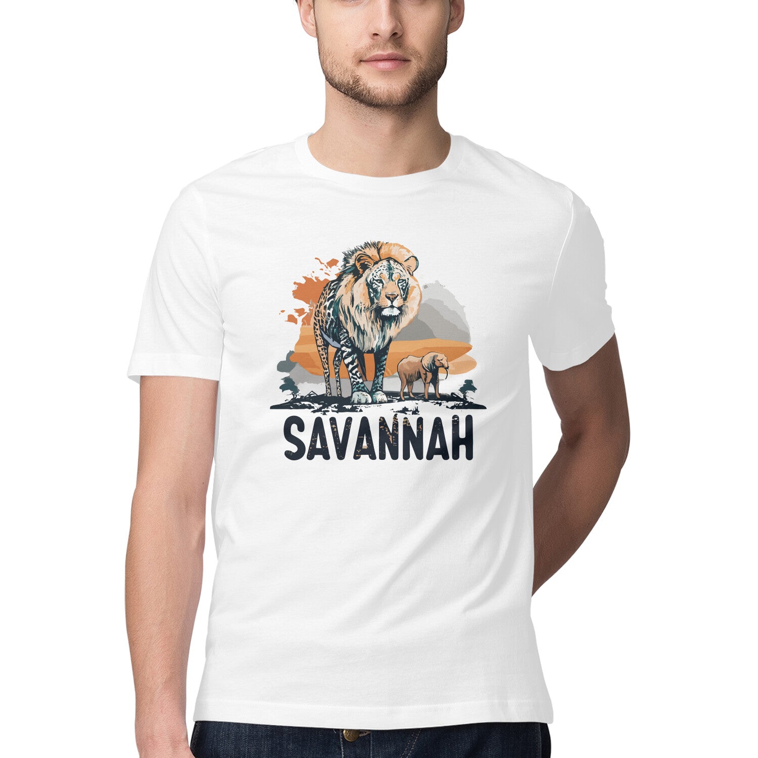 Men's Savannah Design Printed T-Shirt