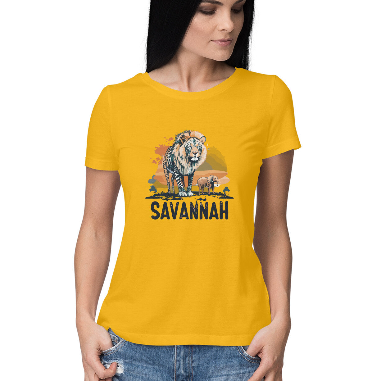Women's Savannah Design Printed T-Shirt Secondary image