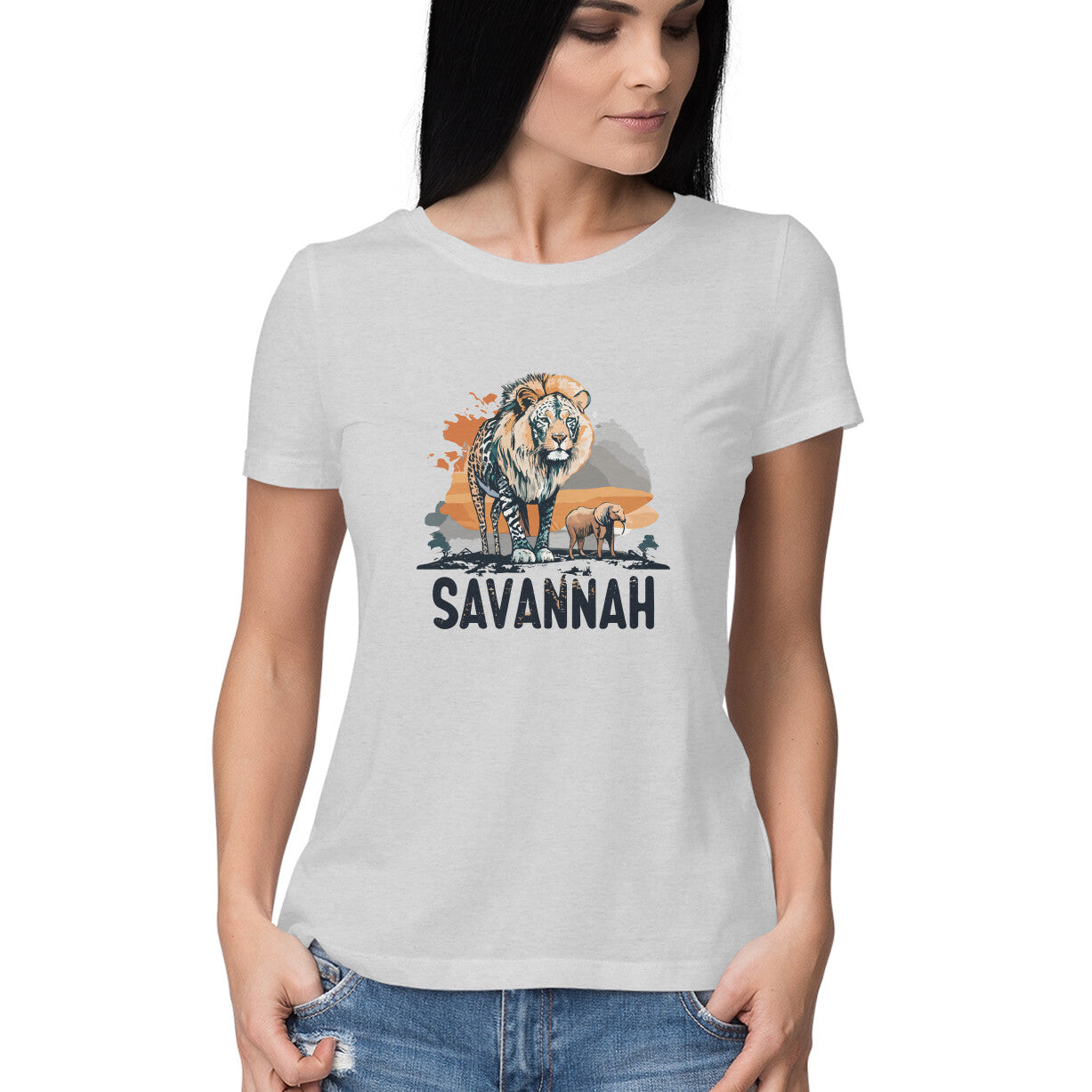 Women's Savannah Design Printed T-Shirt