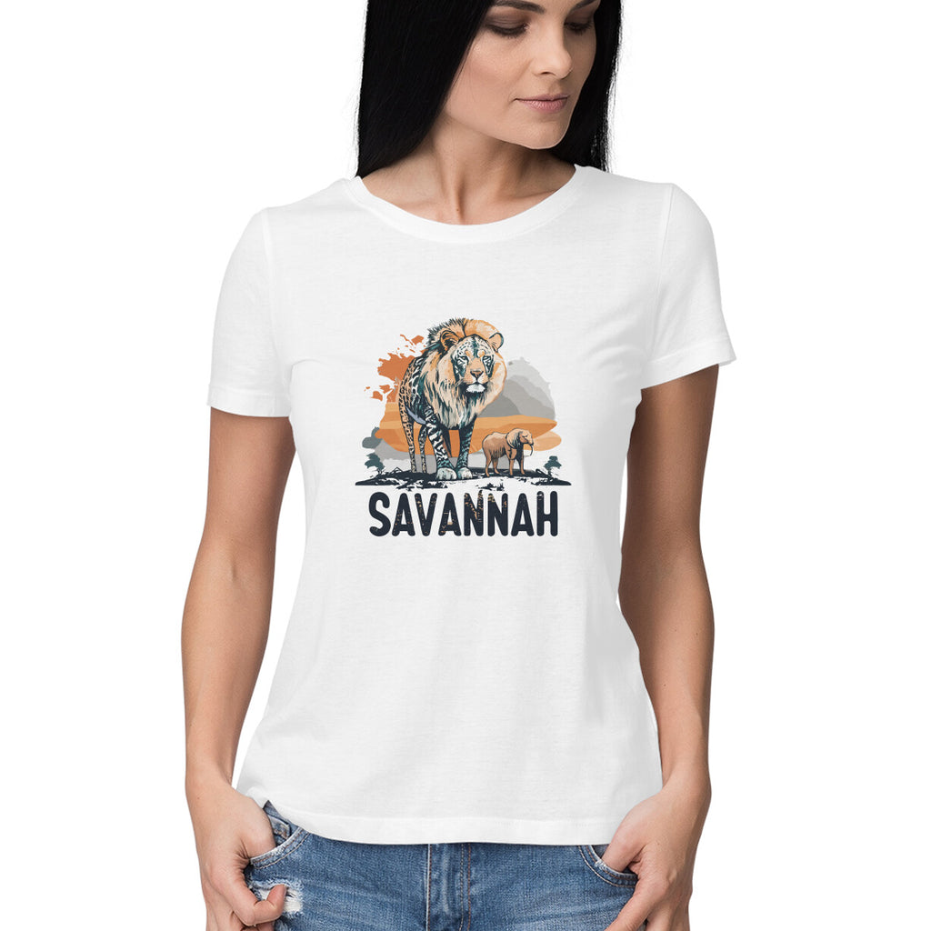 Women's Savannah Design Printed T-Shirt