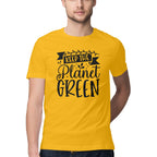 Men's Keep The Planet Green Design Printed T-Shirt