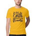 Men's The Earth laughs In flowers Design Printed T-Shirt