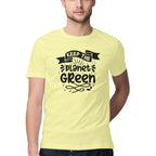 Men's Keep The Planet Green Design Printed T-Shirt