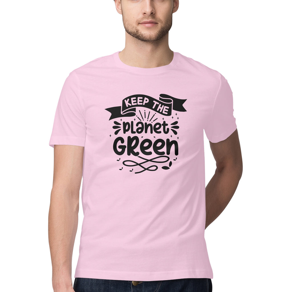 Men's Keep The Planet Green Design Printed T-Shirt