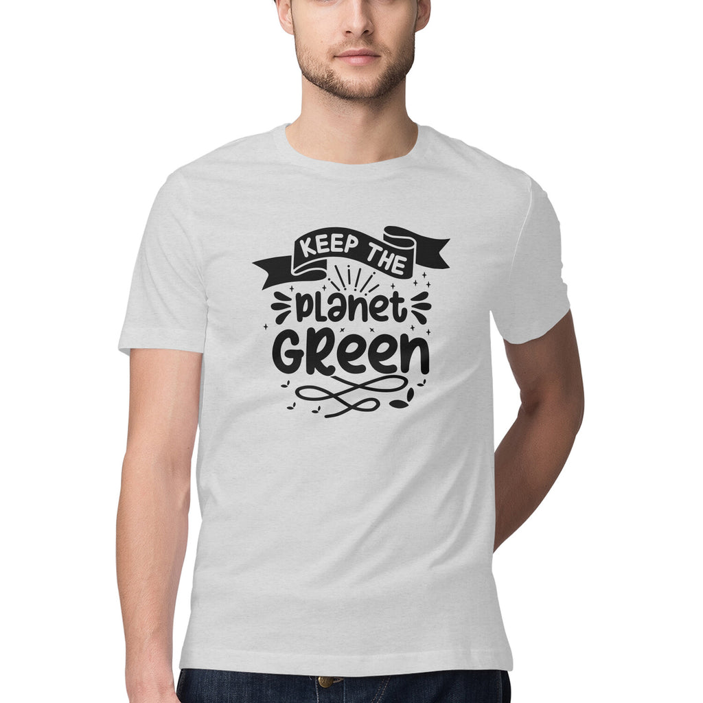 Men's Keep The Planet Green Design Printed T-Shirt