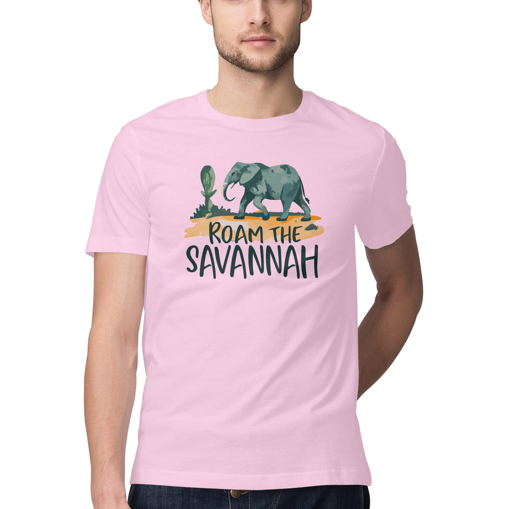 Men's Roam The Savannah Design Printed T-Shirt