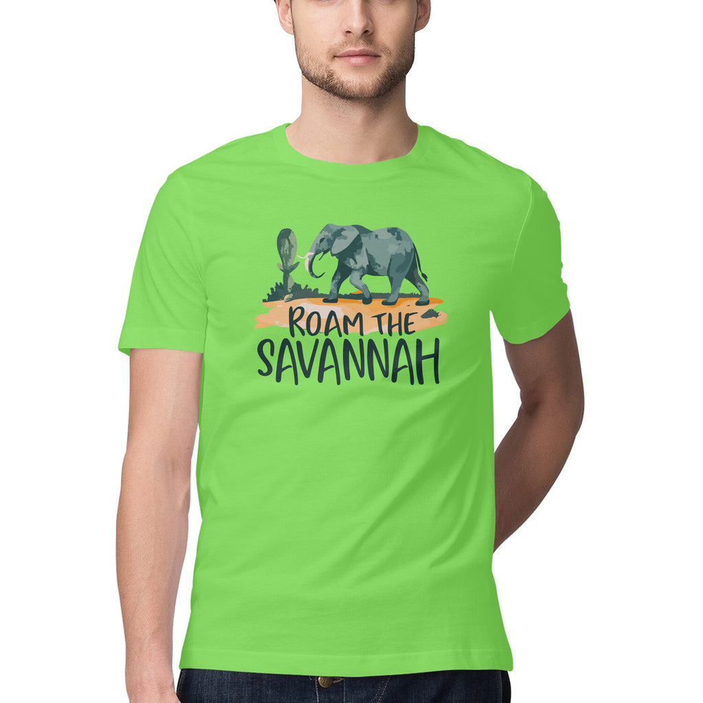 Men's Roam The Savannah Design Printed T-Shirt