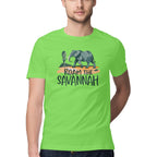 Men's Roam The Savannah Design Printed T-Shirt