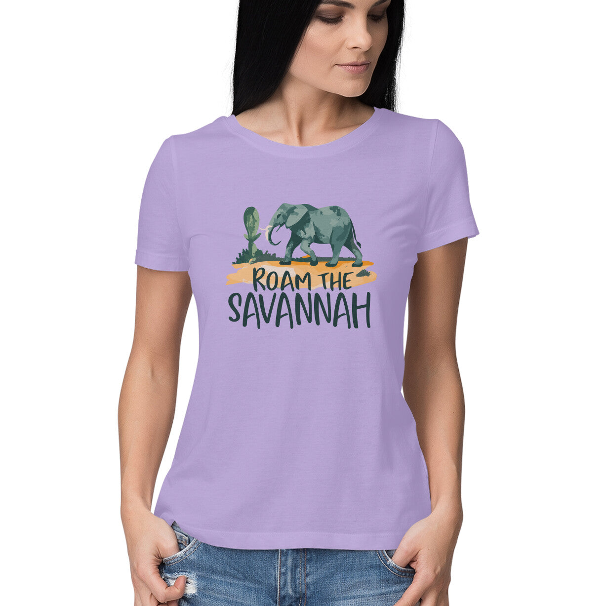 Women's Roam The Savannah Graphics Printed T-Shirt