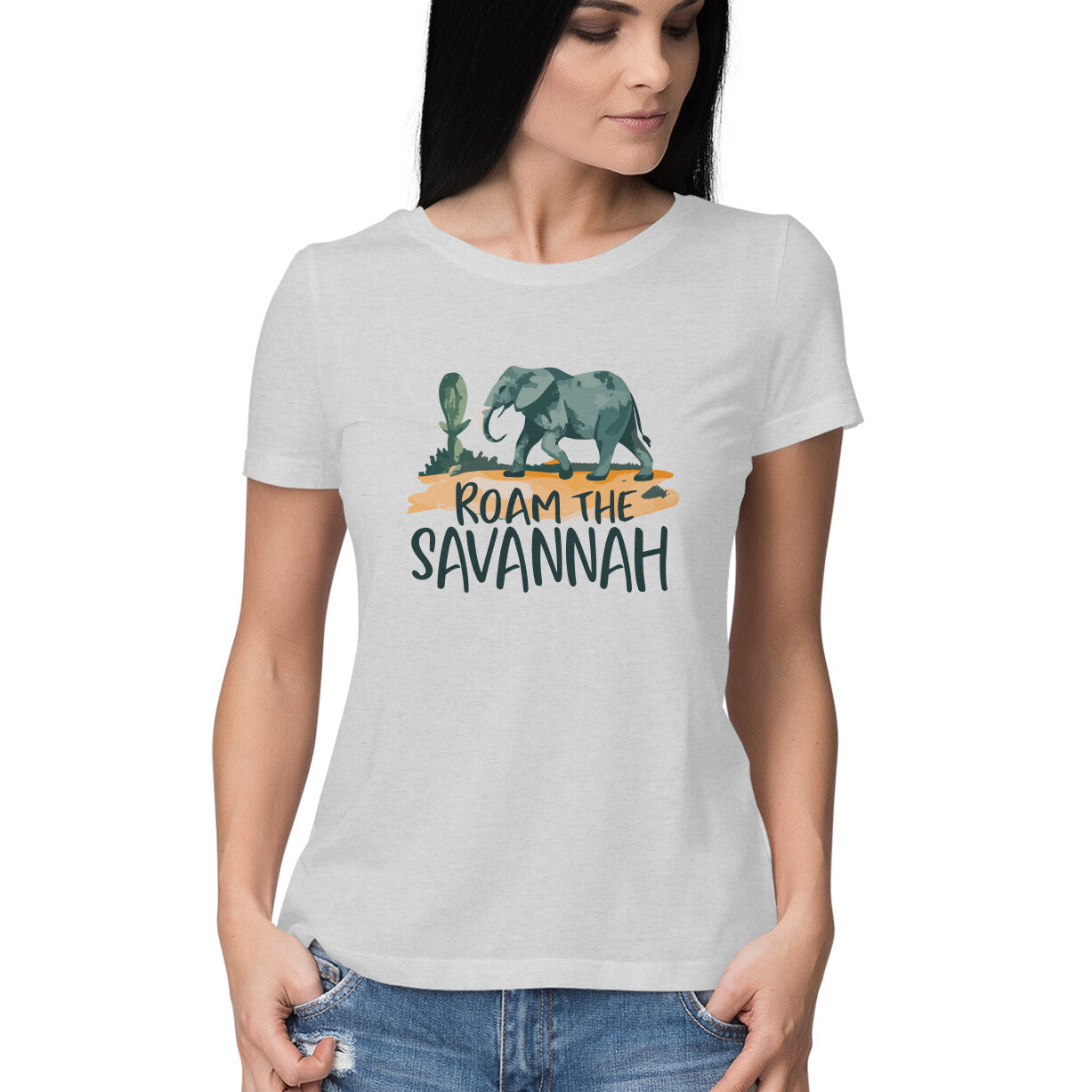 Women's Roam The Savannah Graphics Printed T-Shirt