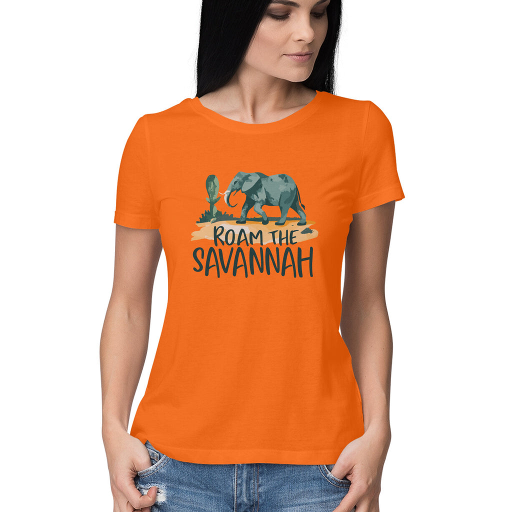 Women's Roam The Savannah Graphics Printed T-Shirt