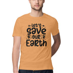 Men's Let's save Our Earth Design Printed T-Shirt